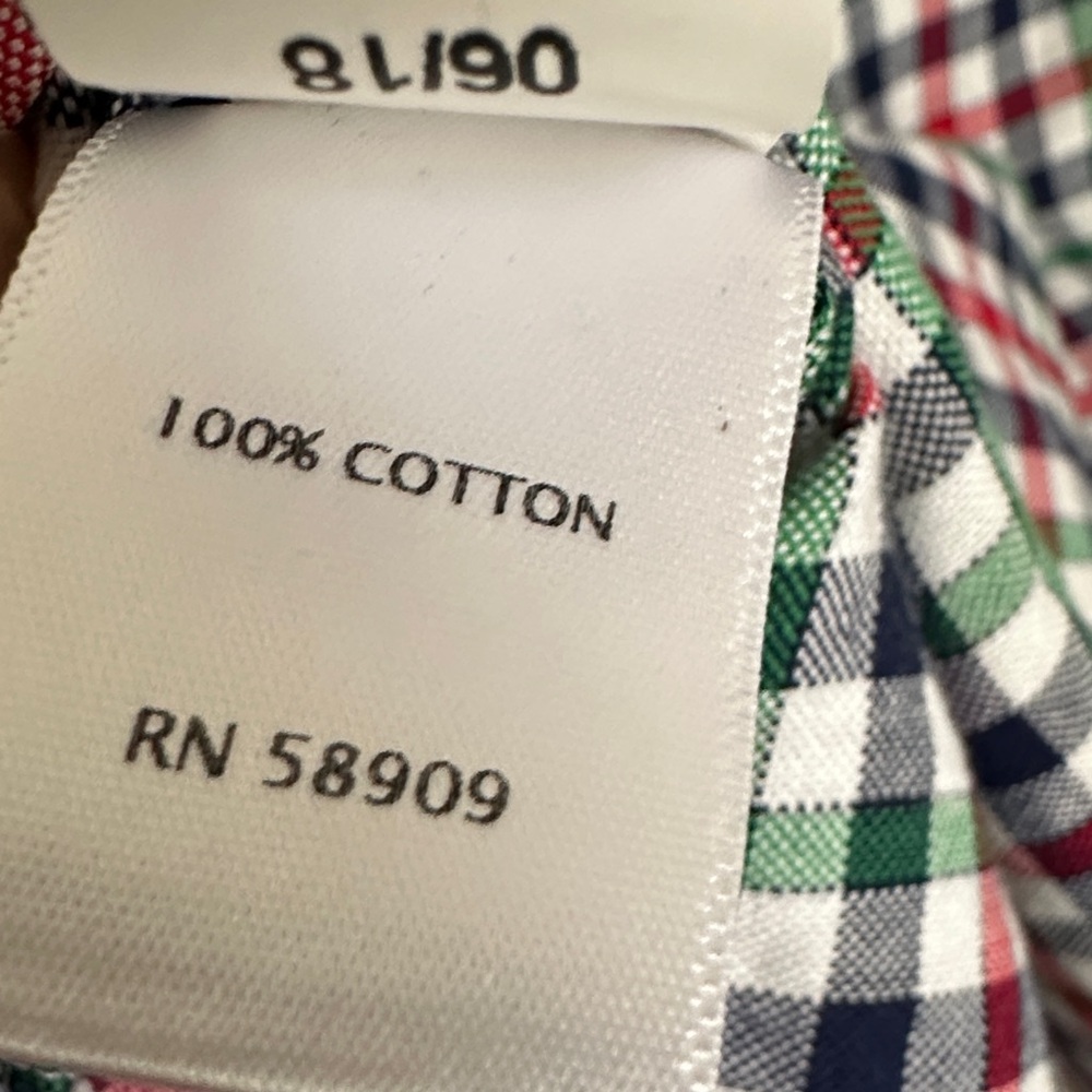 Class Club Multicolor Green, Red, Navy Plaid Button-Down Holiday Shirt - Picture 10 of 10
